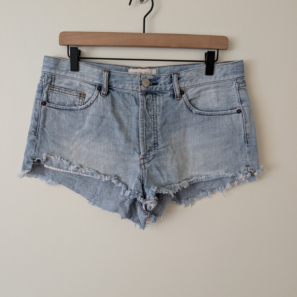 We The Free Womens 30 Cut Off Denim Jean Shorts Streetwear Boho Classic Preppy